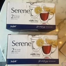 Joy Jolt Mug Set 7.4 oz 4 Piece Set Joyjolt Serene New