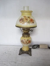 VTG Large Accurate Casting Co. Gone With the Wind Floral Hurricane Lamp 18" Tall