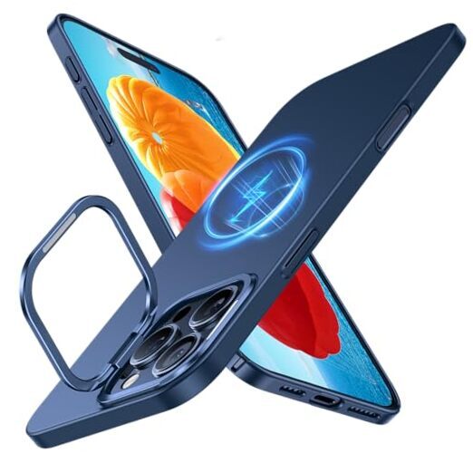 Magnetic Slim Fit for iPhone 16 Pro Case with Stand, Compatible with MagSafe,