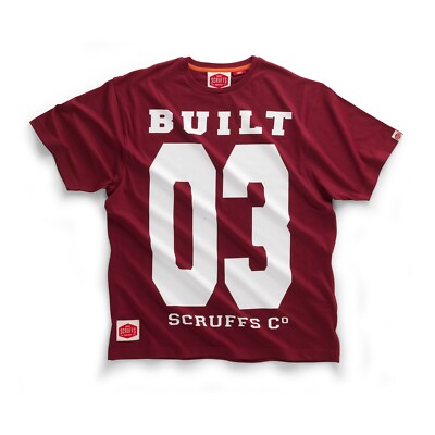 Scruffs Built 03 Work & Casual T-Shirt - weinrot - Medium - T52876