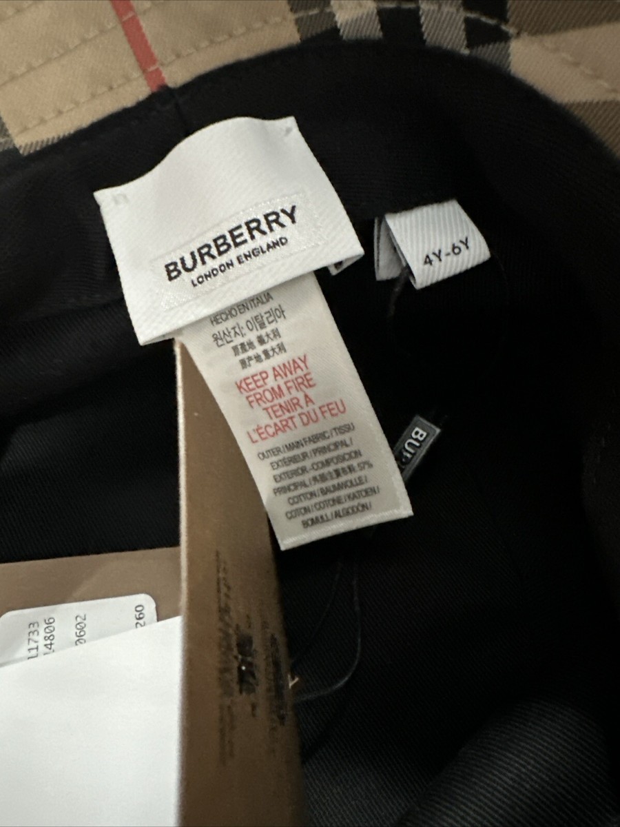 Authentic NEW BURBERRY Kids Beige GABRIEL Check Cotton Bleend