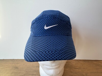 Vintage Y2K Nike Blue Mesh Tailwind 7 Panel Dri-Fit Hat Running Cycling Cap