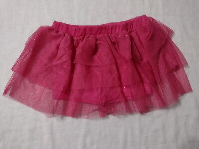 START UP KIDS 2T BABY GIRL SKIRT TUTU BALLERINA HOT PINK SHIMMER PULL UP NWOT