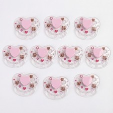 10x Magnetic Pacifiers Bear Clear Dummy for Reborn Baby Doll Accessory DIY Gift