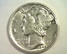 1942 MERCURY DIME ABOUT UNCIRCULATED+ AU+ NICE ORIGINAL COIN FAST 99c SHIPMENT