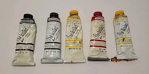 Vintage Grumbacher Pre-Tested Oil Paint 1.25oz Lot of 5