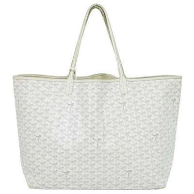 GOYARD Saint Louis GM PVC Tote Bag White