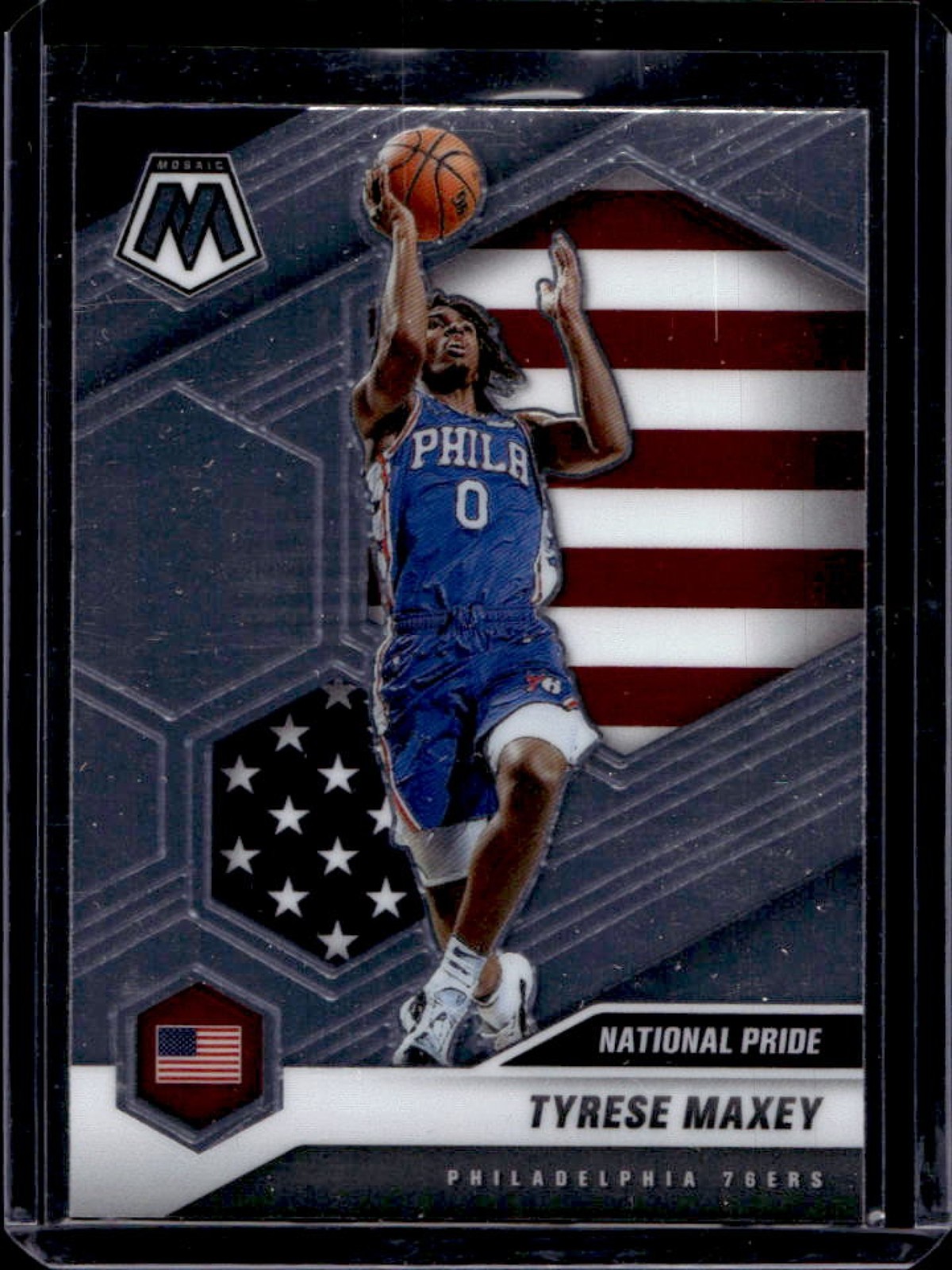 2020-21 Mosaic Tyrese Maxey Rookie National Pride RC #259 76ers