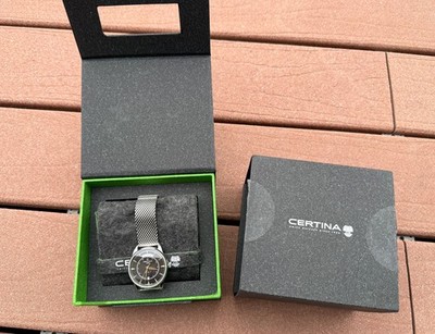 Certina DS-1 Day-Date 40mm Stainless Steel Mens Swiss Automatic Watch Black Dial