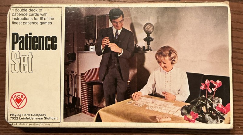 ACE Playing Card Company Patience Solitaire Double Deck Birds Theme 1974