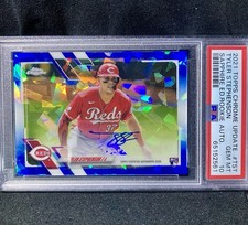 2021 Topps Chrome Update Sapphire Rookie Autograph Tyler Stephenson #TST PSA 10
