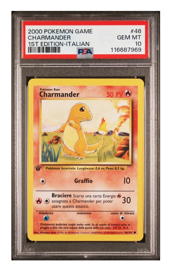 PSA 10 2000 1ST EDITION CHARMANDER ITALIAN 46/102 POKEMON - Image 2 of 3