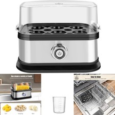 Electric Multi Egg Cooker - 6 Egg Capacity Boiler, Hard & Poached Eggs Steamer