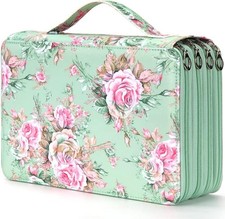 Colored Pencil Case - 252 Slots Pencil Holder with Zipper Closure Twill Fabri...