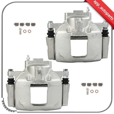 2PCS Front Brake Calipers For 13-16 Dodge Grand Caravan 13-15 Ram C/V w/ Bracket