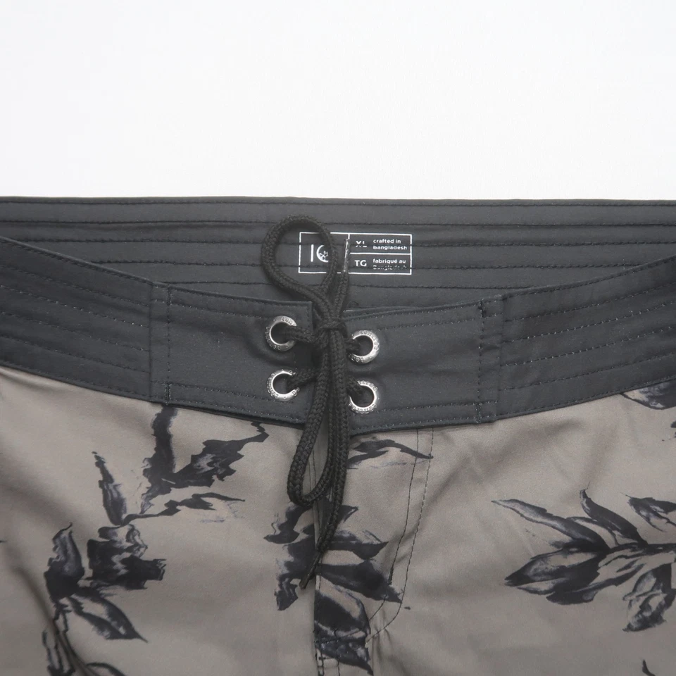 Pantalones cortos de surf Ten Trees para mujer talla XL grises florales elásticos para nadar Foto 4 de 4