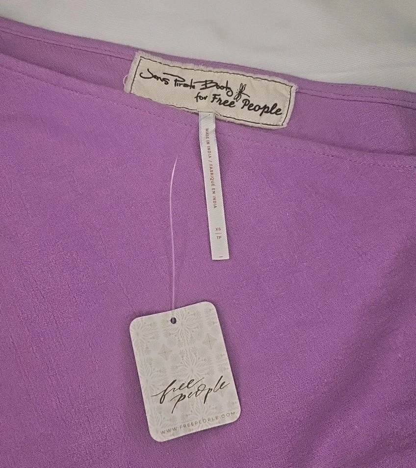 NEW Jen’s Pirate Booty x Free People Graffiti Bridge Top in Purple Size XS - Image 3 of 4