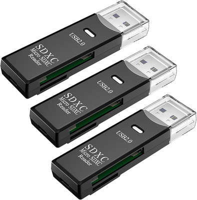 USB SD Card Reader for PC, 3 Packs Micro SD Card to USB Adapter, Card Reader for