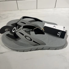 Oakley Operative 2.0 Flip Flop Sandals Size 12 Men's Gray/black Rubber
