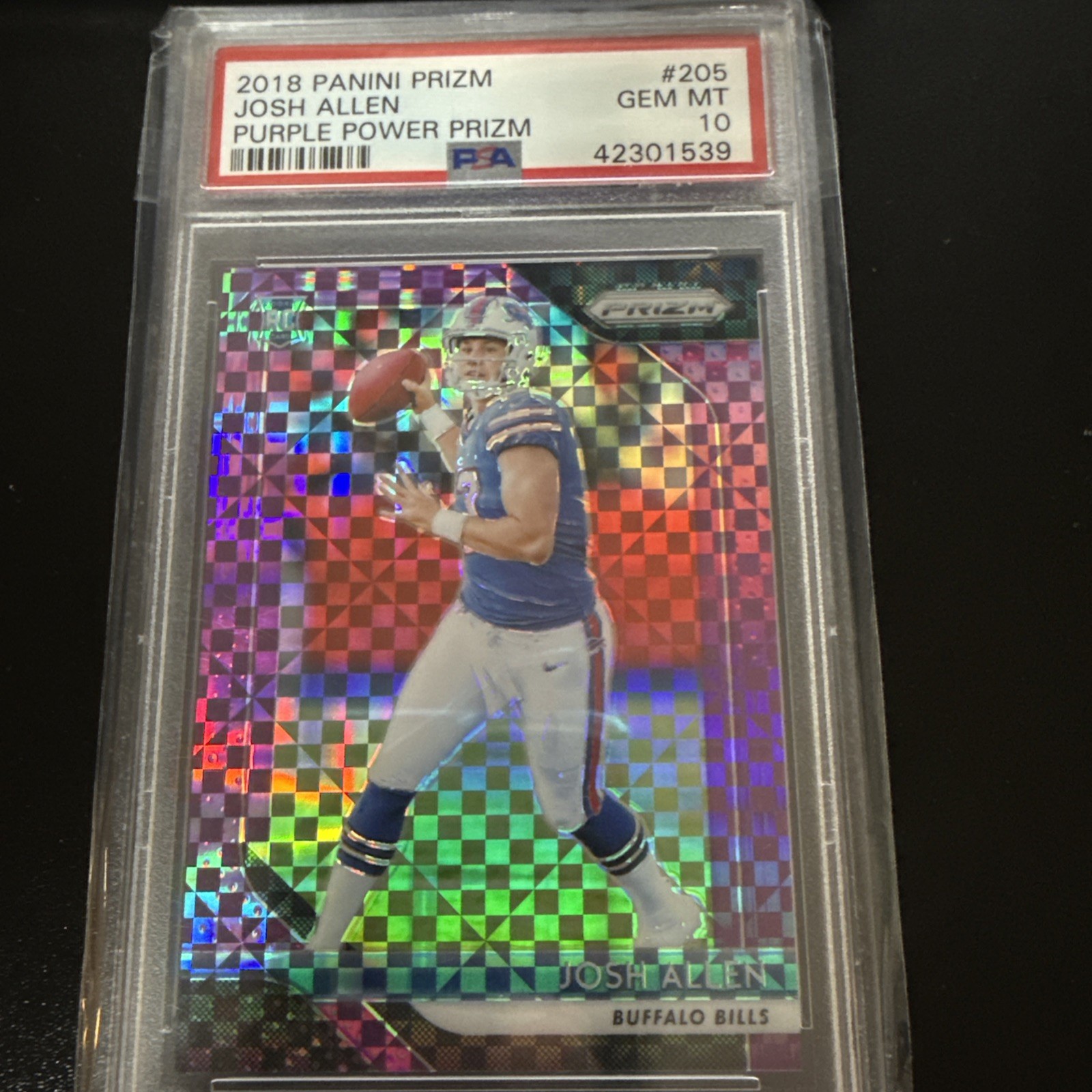 2018 Panini Prizm - Rookie Josh Allen #205 Purple Power Prizm /49 (RC)