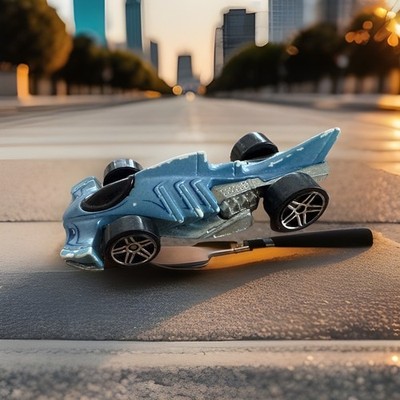 Hammer Down Hot Wheels  Street Beasts Blue Car Diecast Loose, Thailand