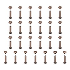 25set Phillips Chicago Screw M5x22mm Binding Post Screw, Red Copper