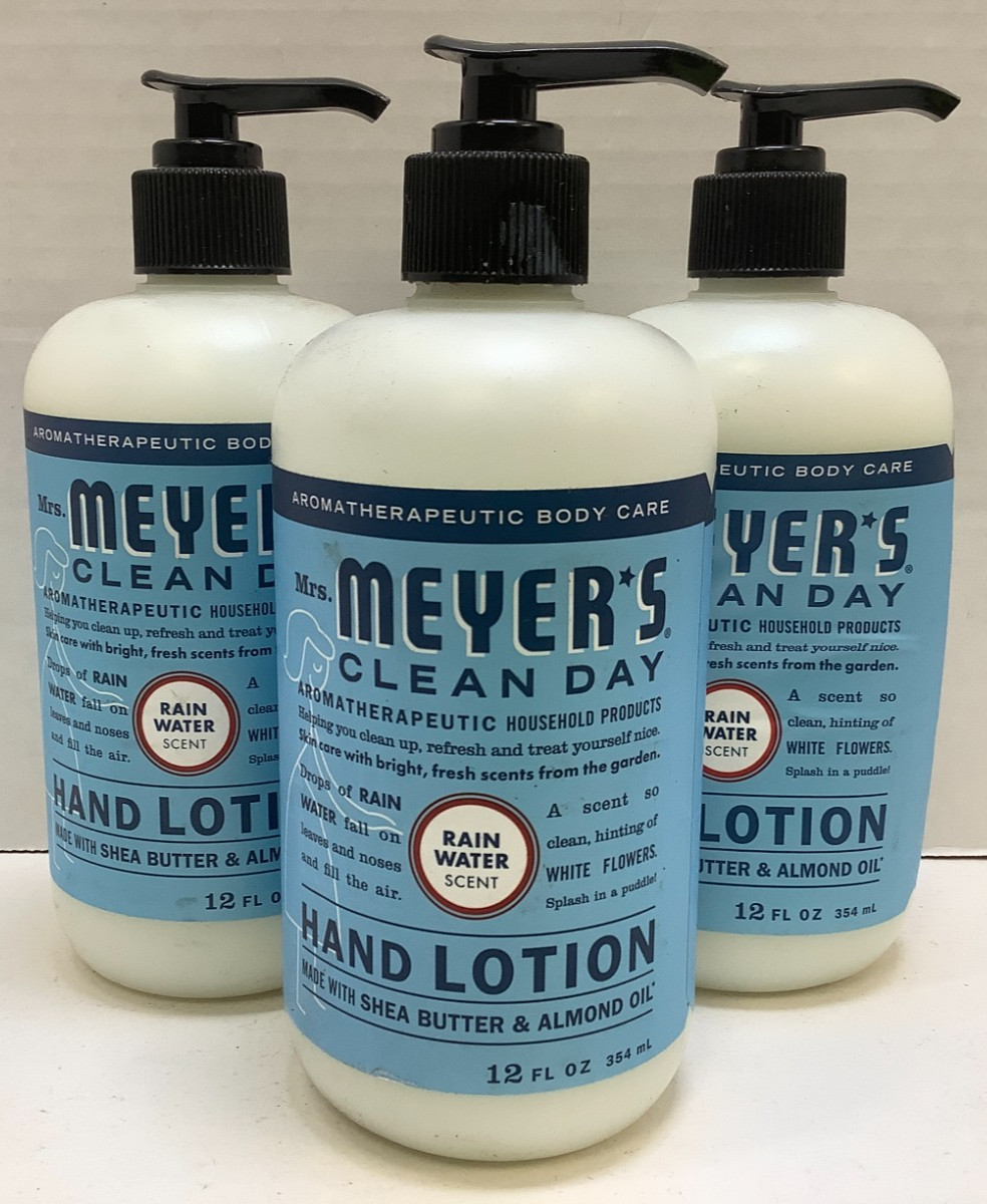 Mrs. Meyer's Clean Day Hand Lotion, Rain Water Scent, 12oz, Pack of 3