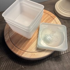 Lot of 3 Small Plastic Storage Containers