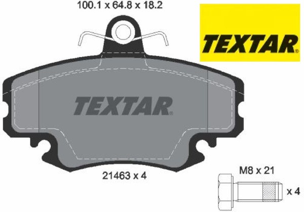 Textar 2146306 Bremsbelagsatz FüR Scheibenbremse Bremsbelagsatz-image