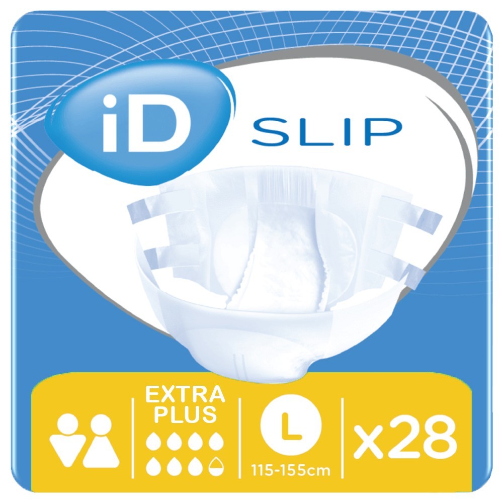 iD Slip Extra Plus - Large - 4 Packs of 28 Incontinence Slips Cotton Feel - Image 2