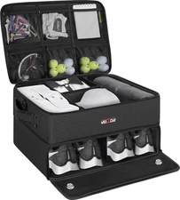 Golf Trunk Organizer, 2 Layer Golf Storage Case with Separate Ventilated Comp...