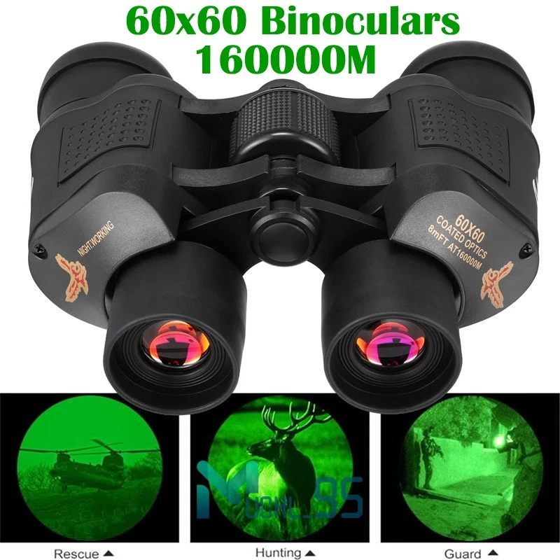 larga vistas binoculares vision nocturna luz bajo vinoculares 60x60 Para Caza - Image 2 of 4