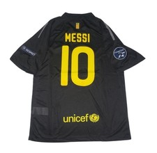 Barcelona Jersey 2011 2012 Black Shirt Short Sleeve Away Messi 10 Men’s Size XL