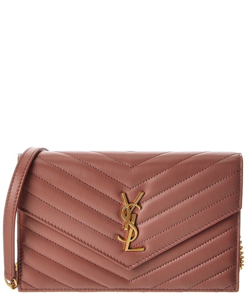 Saint Laurent Cassandre Matelasse Leather Shoulder Bag Womens Pink 247990₽