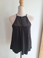 [R0101] Top Tanktop schwarz mit dünnen Träg...