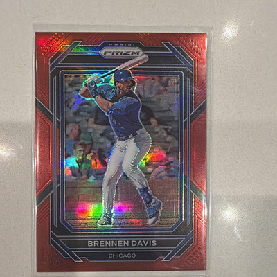 Panini 2023 Prizm Brennen Davis Chicago Cubs Red Prizm /199 #54