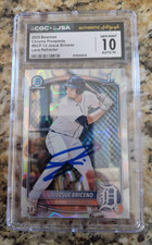 Josue Briceno Signed 2025 Bowman Baseball Card #BCP-13 CGC JSA Tigers /399 Lava
