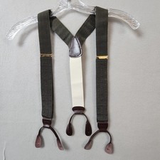 Jos A Bank Mens Suspenders Green w/Dots Back ...