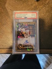 2024 Topps Chrome Sapphire Edition - Autographs Jackson Chourio #CSA-JC Gold /50