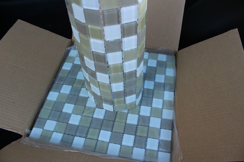 10 SHEET Brown White Mosaic Tile Mesh Stone Glass Bathroom Kitchen Backplash - Picture 6 of 6