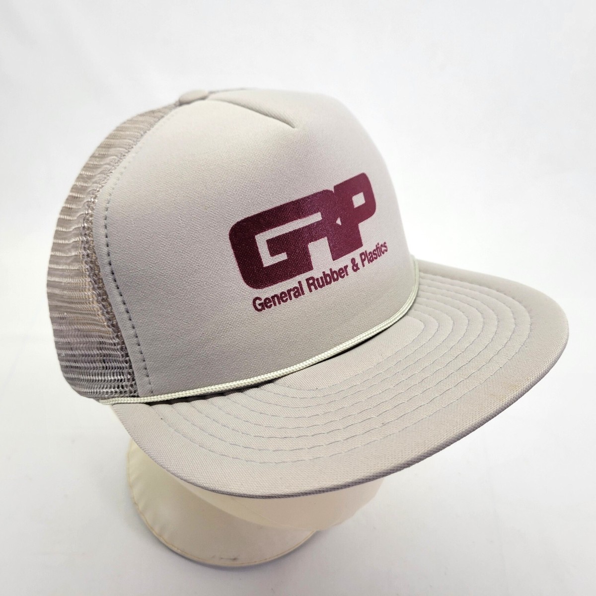 General Rubber & Plastics Hat Cap Bristol TN Snapback Mesh Foam Trucker Vtg Gray View 2