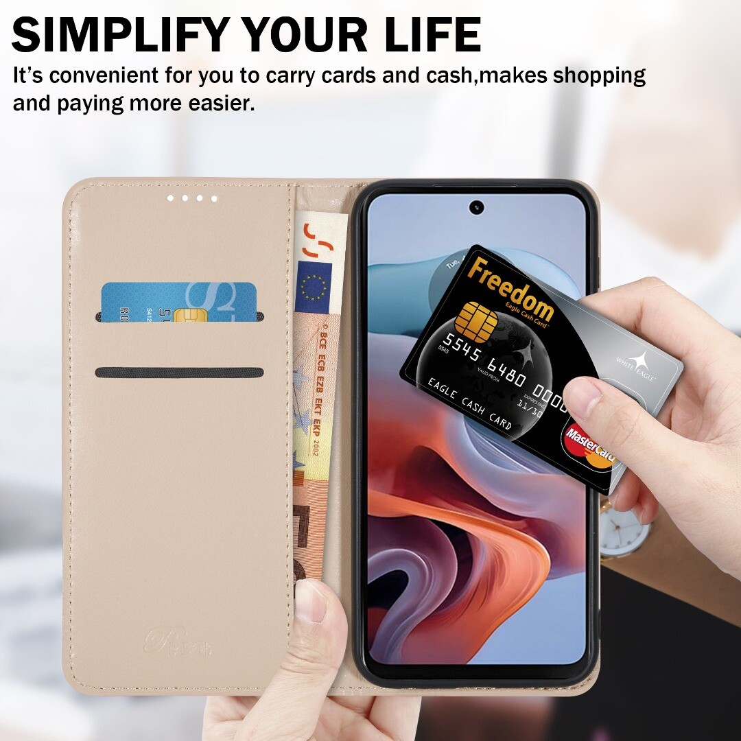 HAOYE Cover Portafoglio Con Flip Per Motorola Moto G24 – Pelle PU Con Farfalla 3D – Supporto, Slot Carte E Laccetto