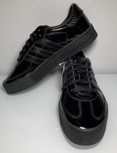 adidas sambarose black patent