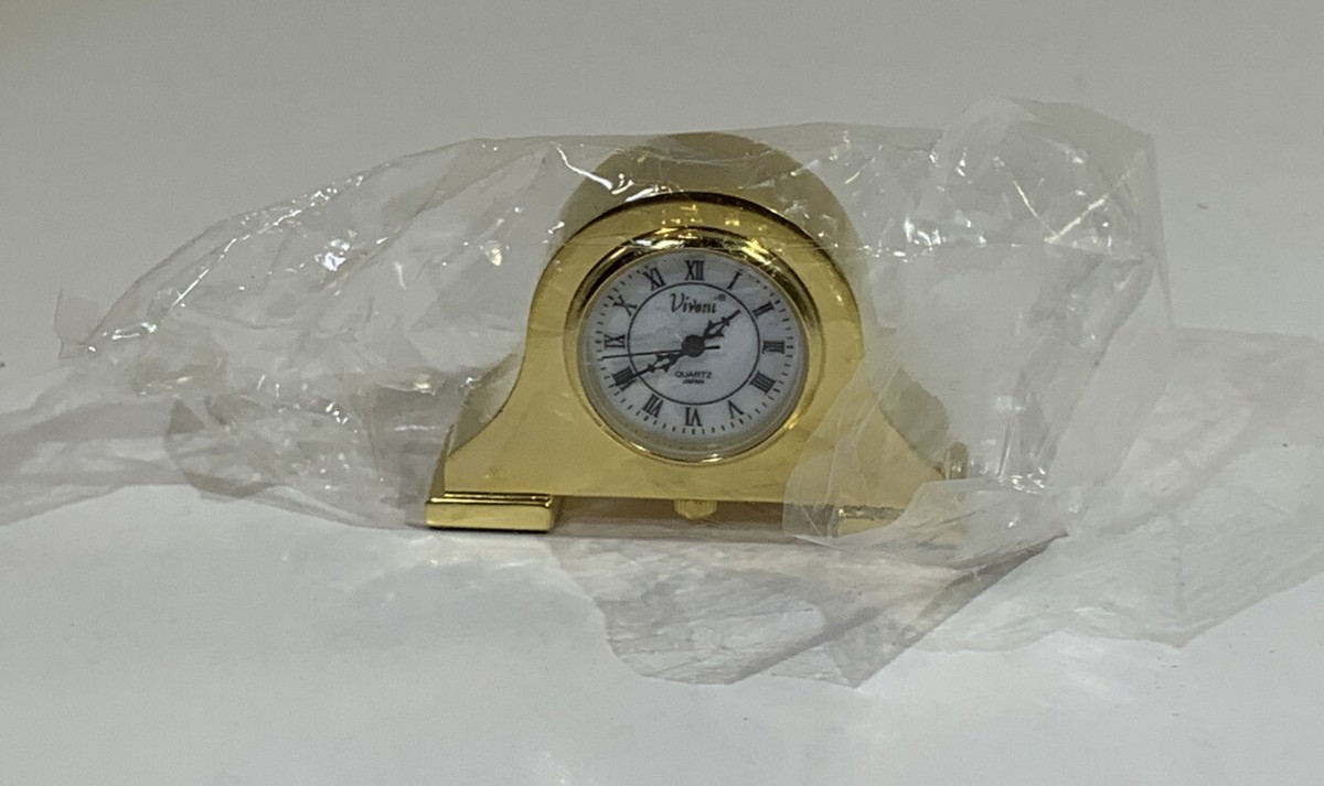 タイムマシン置時計 Miniature Vivani Desk Clock Quartz Japan Movement Accutime