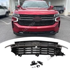Front Grille Assembly For 2021-2024 Chevy Tahoe/Suburban Front Grill Gloss Black
