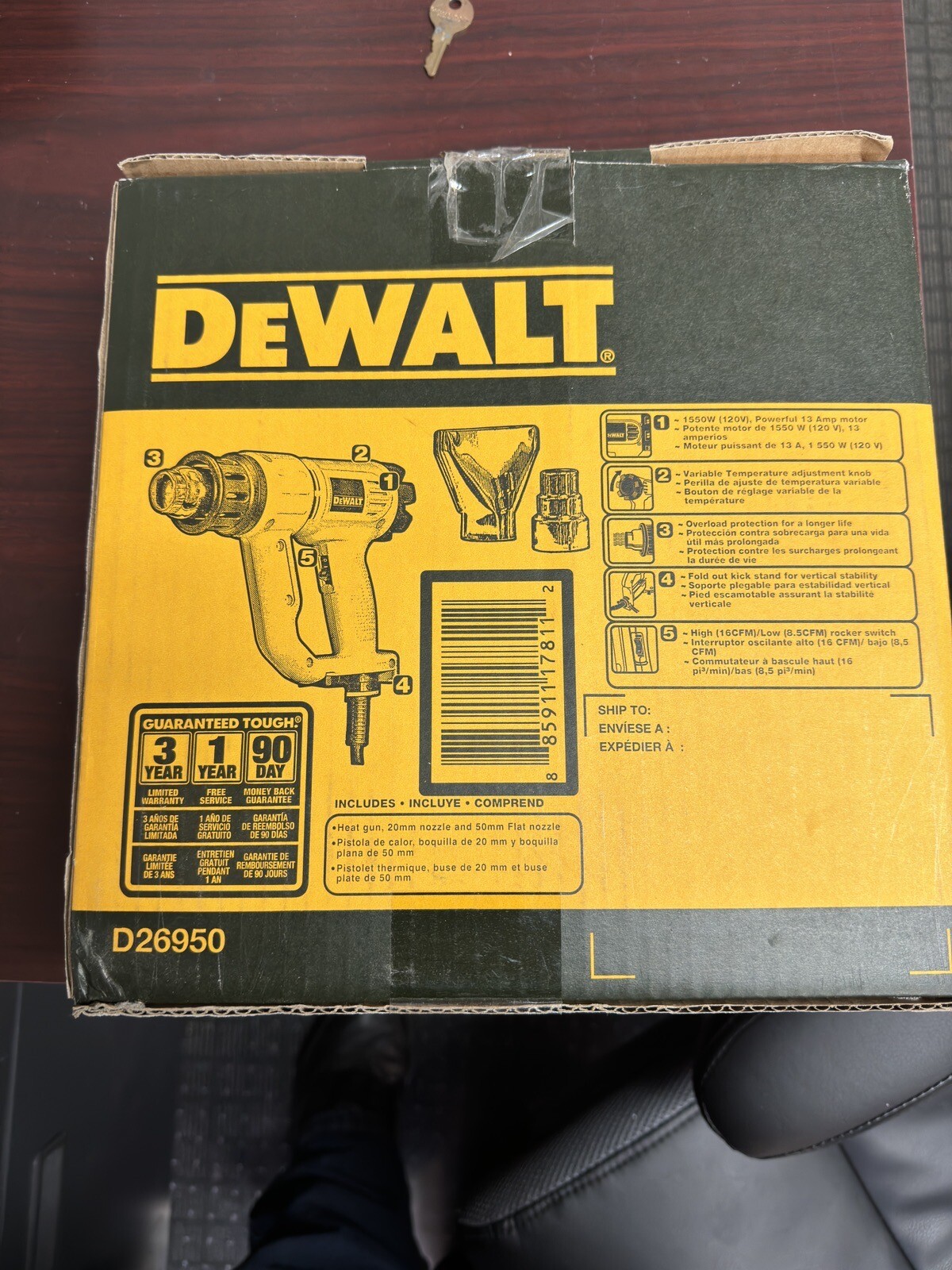 DEWALT 120V 13 A Compact Lightweight Heat Gun w/ Kickstand D26950 New
