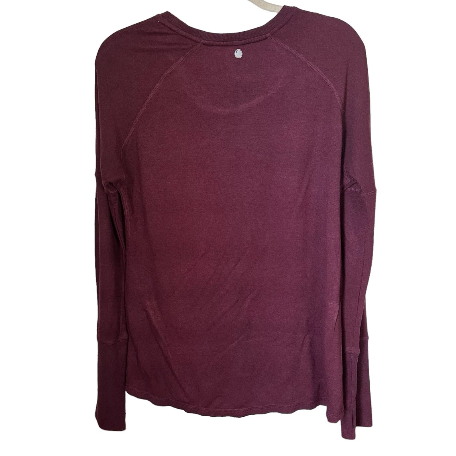 yogalicious long sleeve zip hem pullover thumb hole sweater