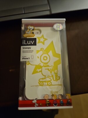iLuv Hardshell Snoopy Glow in the Dark Case for iphone 5/5s/se, White