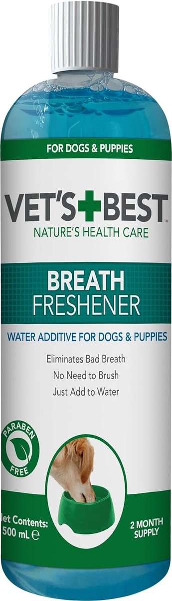 VETS BEST DOG PUPPY BREATH FRESHNER WATER ADDITIVE ELIMINATES BAD