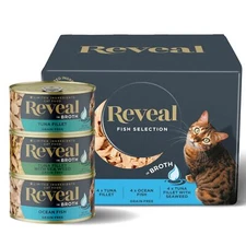 Reveal Wet Cat Food Variety Pack 12 Cans Grain Free All Natural Protein Rich